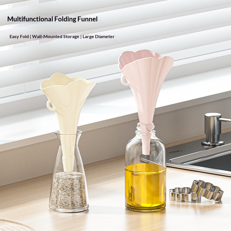 Kitchen Gadgets For Small Kitchens - 2/6PCS Food‑Grade Collapsible Kitchen Funnel Small