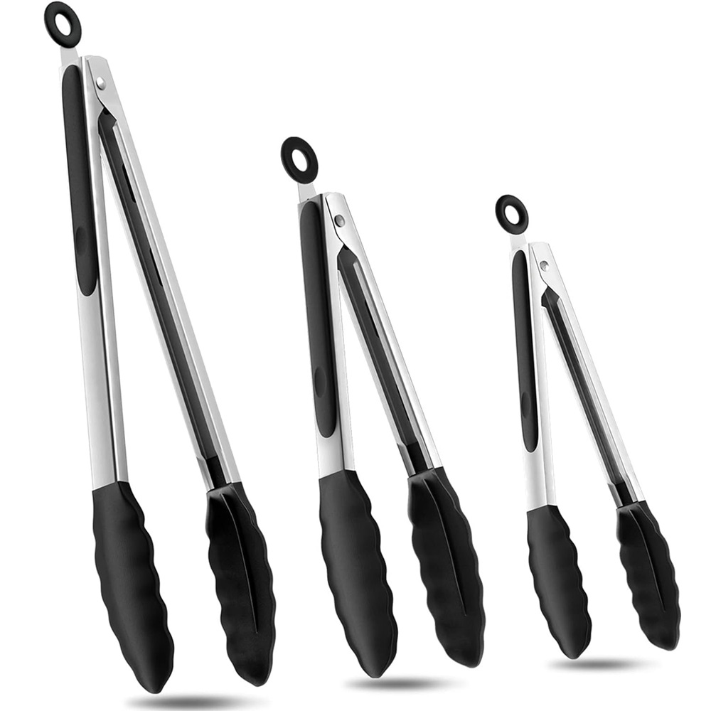 Silicone BBQ Grilling Tongs Ki - Kitchen Gadgets Gift review and price