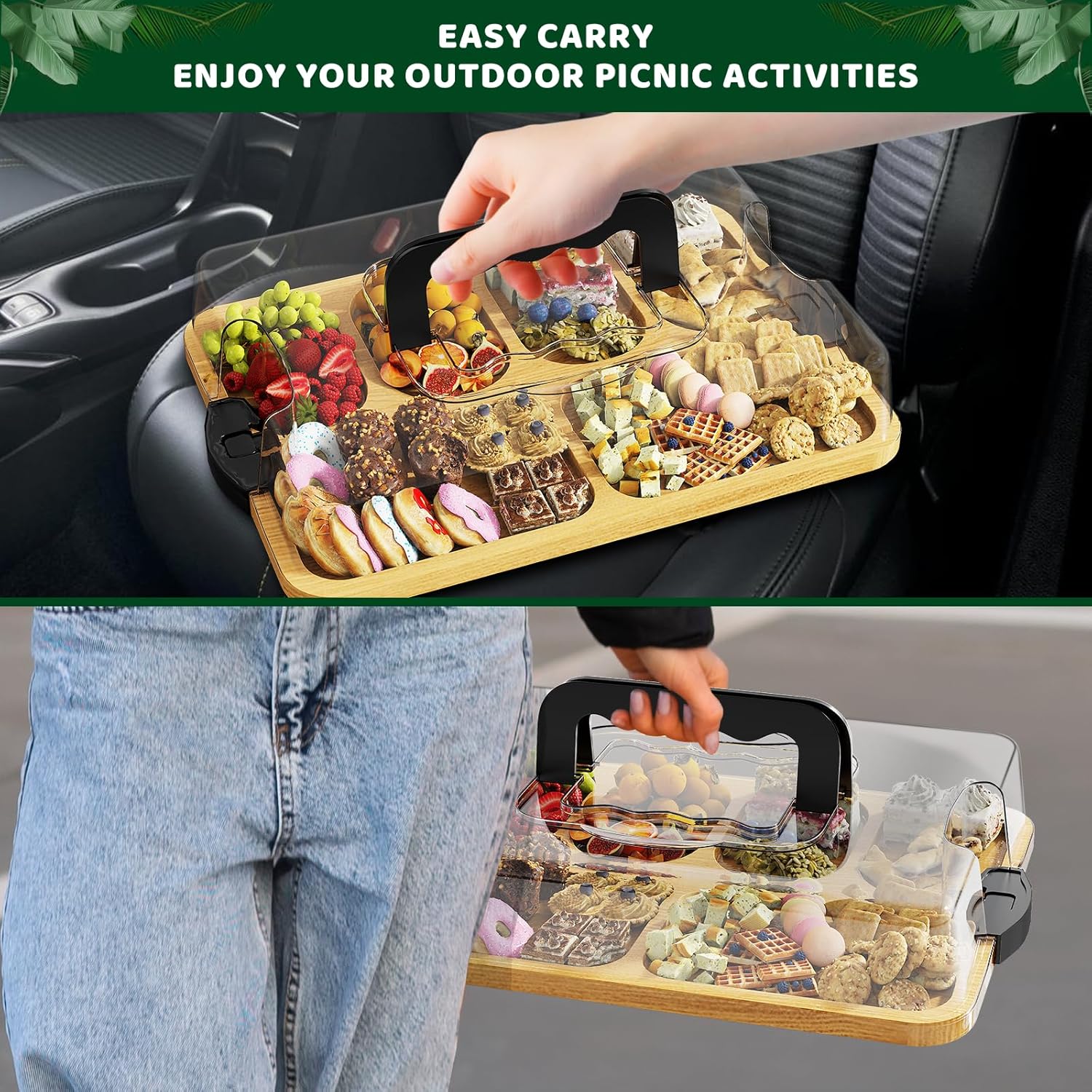 2-in-1 Eco-friendly Large Bamb - Bamboo Cutting Board review and price