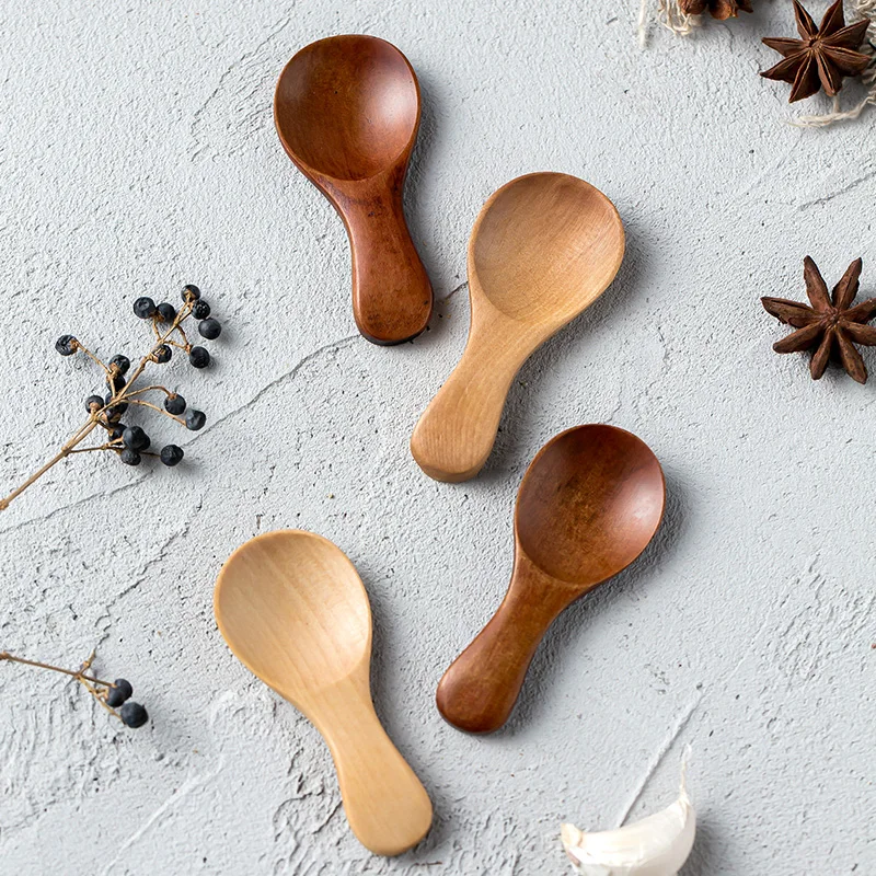 4Pcs Mini Wooden Spoons Small  - Kitchen Gadgets For Small Kitchens review and price