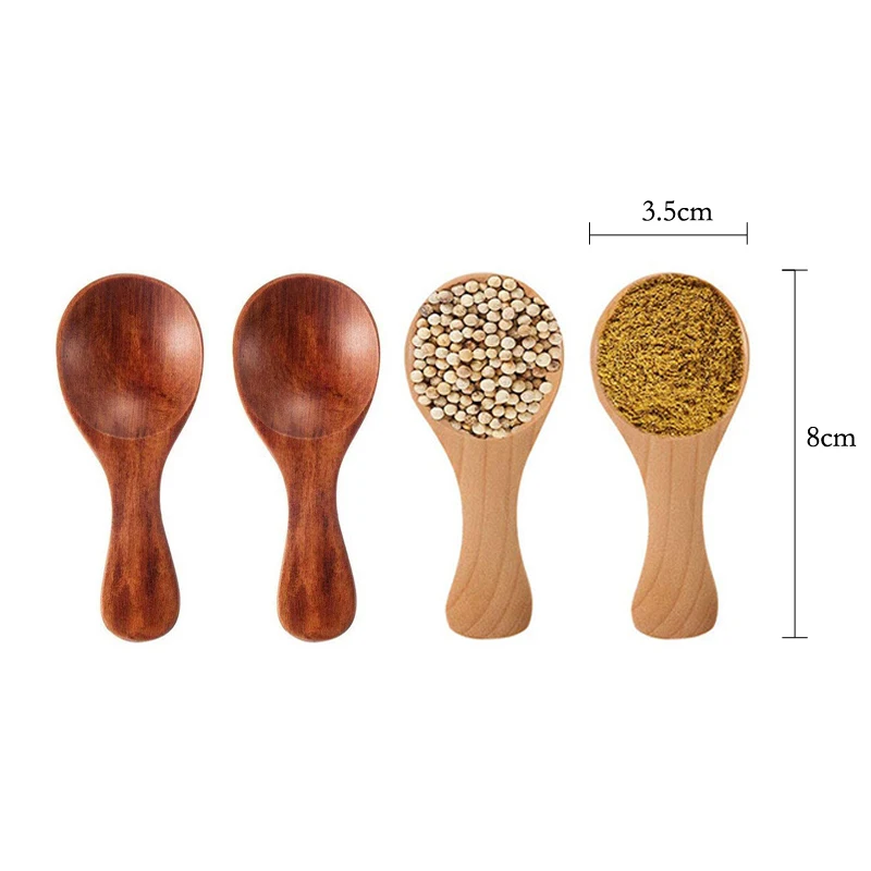 4Pcs Mini Wooden Spoons Small  - Kitchen Gadgets For Small Kitchens review and price
