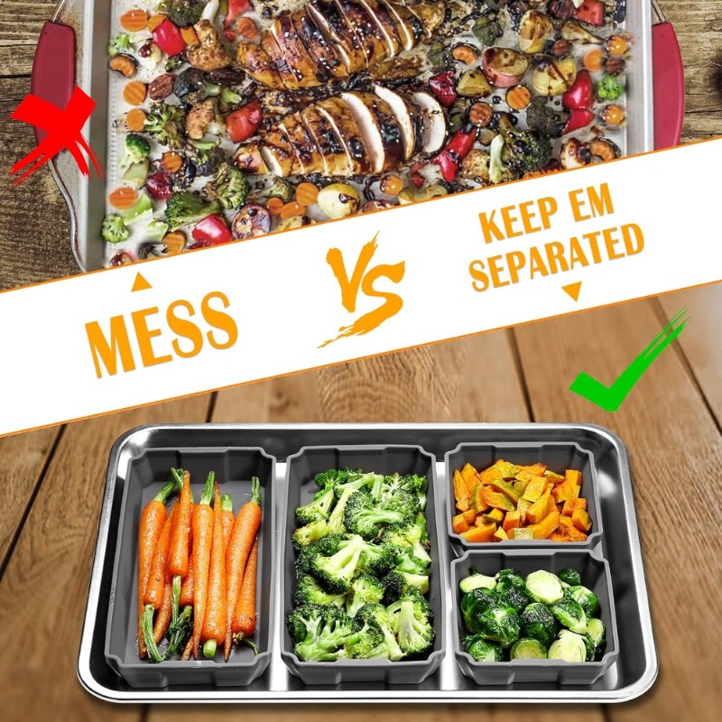 1Set Silicone Sheet Pan Set, X - Air Fryer Accessories review and price