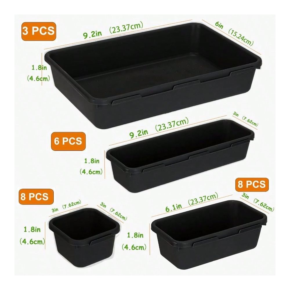 25 PCS Black Drawer Organizer  - Kitchen Gadgets For Small Kitchens review and price