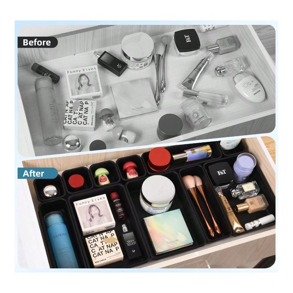 25 PCS Black Drawer Organizer  - Kitchen Gadgets For Small Kitchens review and price